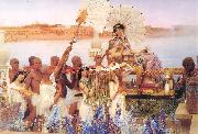 Laura Theresa Alma-Tadema The finding of Moses oil on canvas